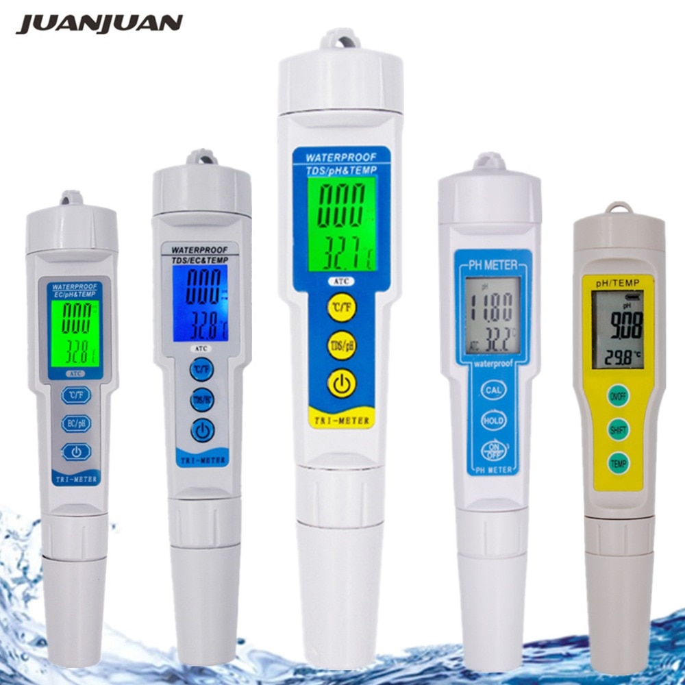 PH Meter Water Tester TDS/PH/EC Temperature Tester pen Conductivity For Drinking Water Measurement Tools