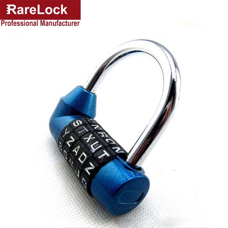 Candados de combinación de código con 5 letras para puerta, candados para gimnasio, Maleta, equipaje y bicicleta, Rarelock A