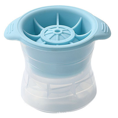 1PC Whisky okrągły hokej na lodzie formy silikonowe kuliste kostki lodu formy hokej producent pojemnik na lód zamrażarka lodu formy kuchenne gadżety: niebieski 5cm