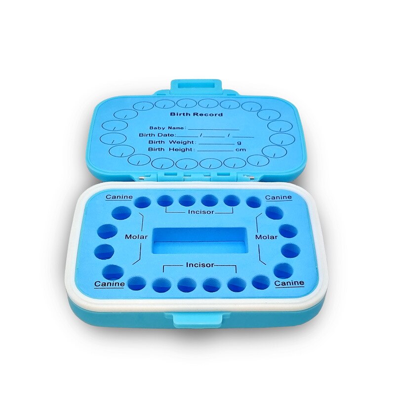 Engels Baby Tanden Keepsake Box Pp Kinderen Tand Opslag Houder Organizer Leuke Kinderen Tand Foetale Haar Container