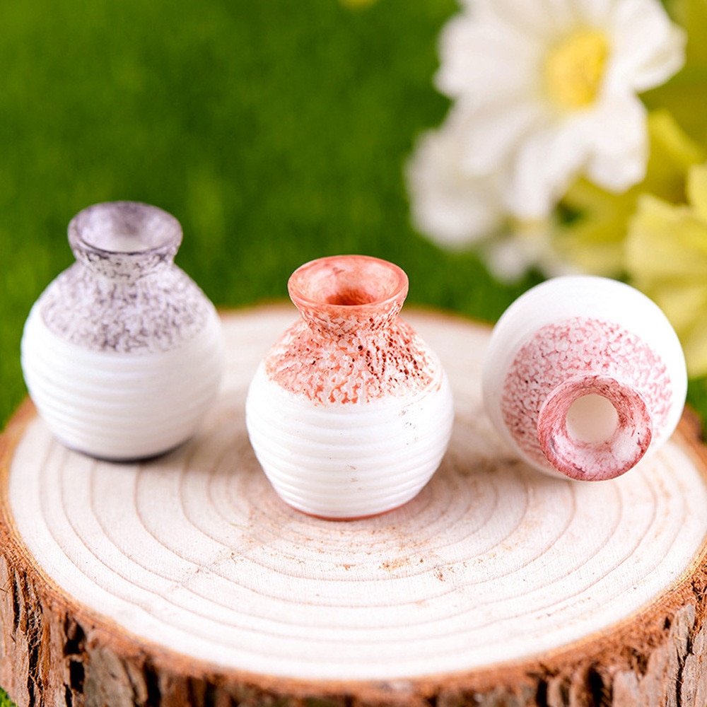 Harpiks miniature lille mund vase dly håndværk tilbehør hjem have dekoration tilbehør bolig dekoration finskåret vase ornament