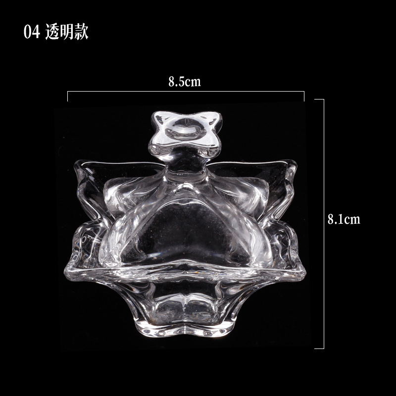 1pc Glas Dappen Gericht Nagel Kunst Acryl Flüssig Pulver Dappen Gerichte Mit Deckel Glas Monomer Tassen Nagel Kristall Schüssel manikübetreffend Werkzeuge: 4