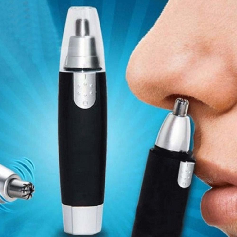 Mini recto bigote removedor de vello de la nariz de tijera Trimmer seguridad punta redonda, oído, nariz Trimmer para los hombres afeitado maquinilla de afeitar: Naranja