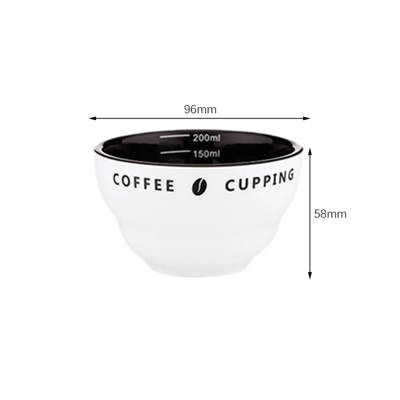Taza de café A19F, taza medidora de 200Ml apilable con escala, tazón de degustación de café, taza medidora de café