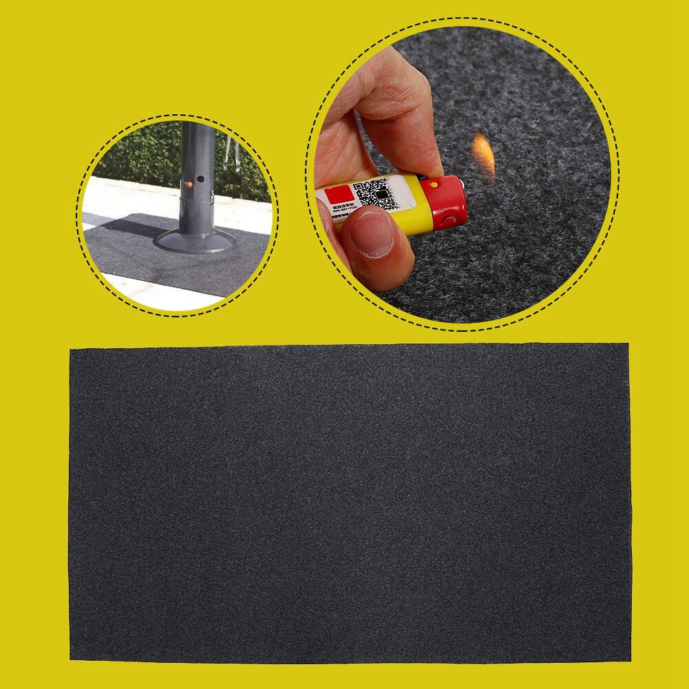 Ildfast varmebestandig bbq gassgrill splatter mat mat bakgård gulv beskyttende teppe 124 x 75cm