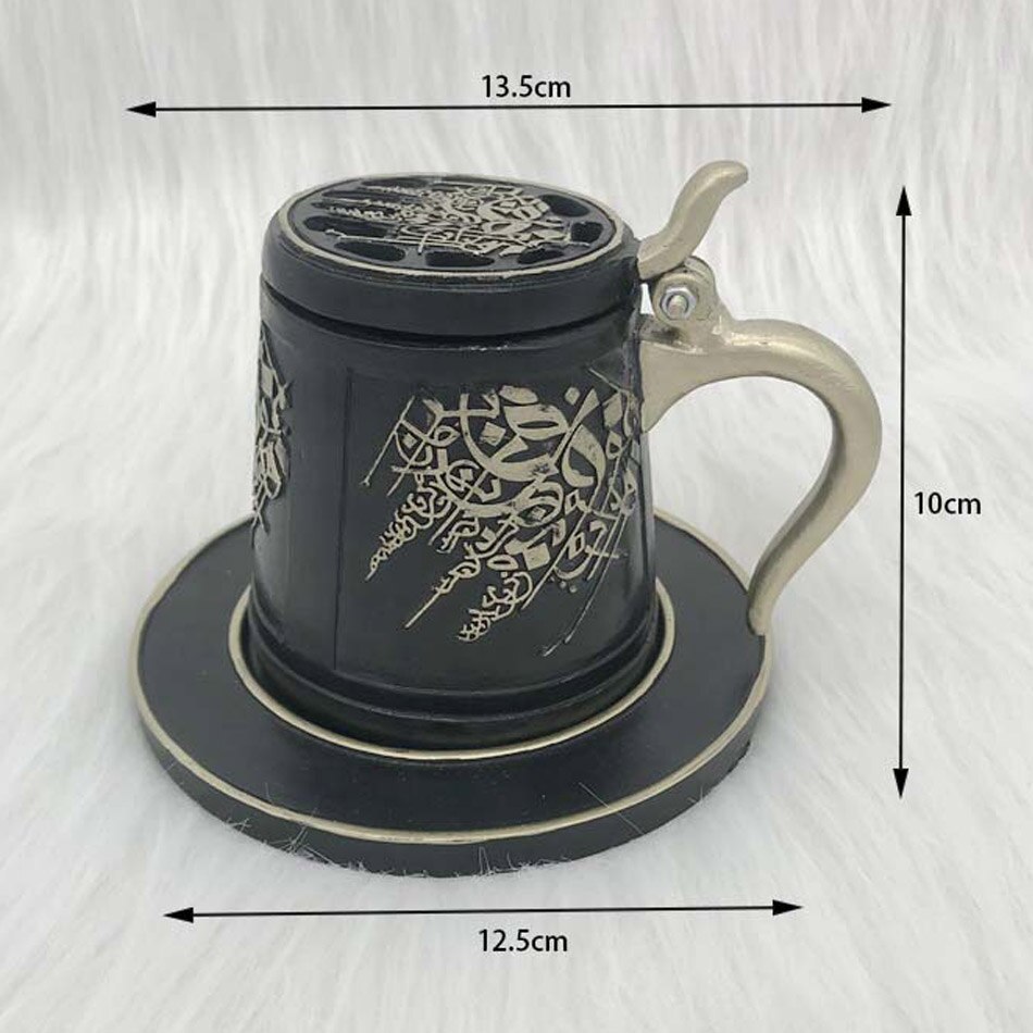 Arabic Resin Incense Burner Ceramic Backflow Incense Burner Home Decor Dragon Incense Holder Censer 20pcs Incens