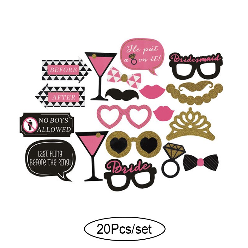 10-60 st diy-rekvisita till fotobås roliga mask glasögon mustasch läpp på pinne födelsedag brud bröllop dekoration fest tillbehör