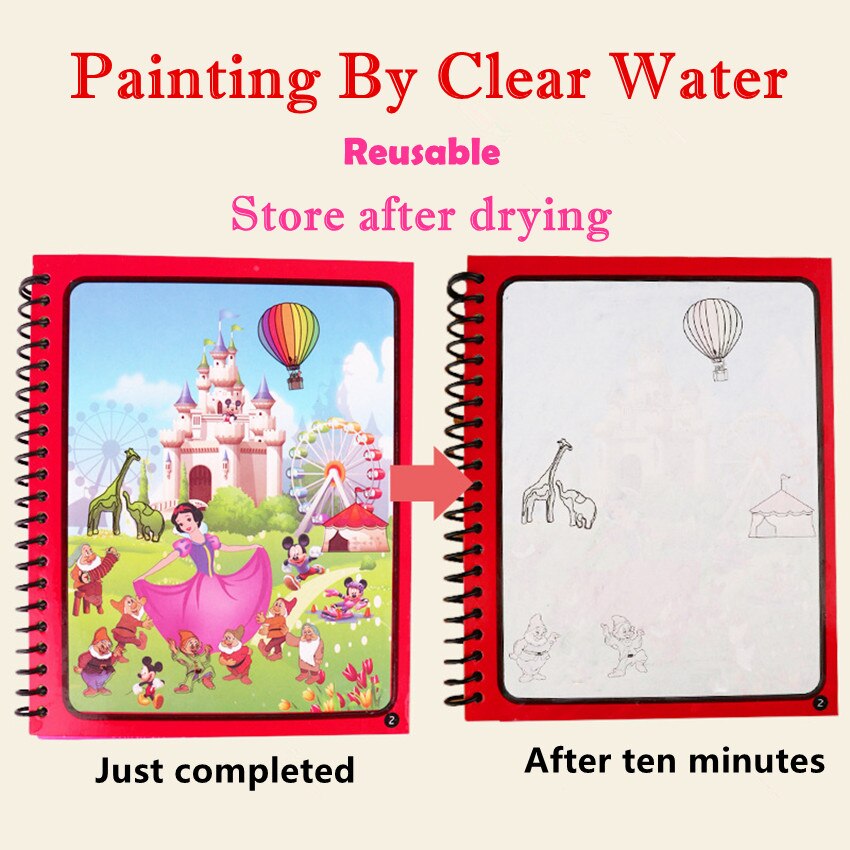 DIY Montessori Painting Drawing Board For Kids Toys Coloring Book Doodle & Magic Pen Magic Water Drawing Book