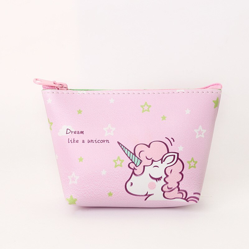 Bolsa de cosméticos de unicornio de Estuche De Viaje bolsa de maquillaje de lavado impermeable portátil estuche de lápices para niños estuche organizador de lápices para estudiantes: coin purse -3