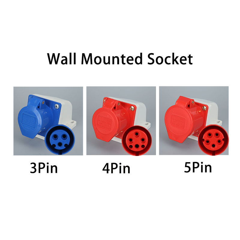 Spina e presa industriali maschio femmina impermeabile 3P/4P/5P connettore elettrico 16A IP44 presa a parete AC 220-250V: Lavanda / 1P