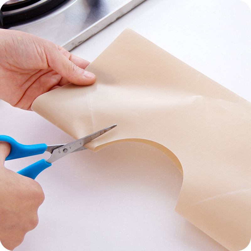 4 Pcs Reusable Sheet Gas Cooker Liner Protector Cover Gas Stove Furnace Protection Pad (27x27CM) 669