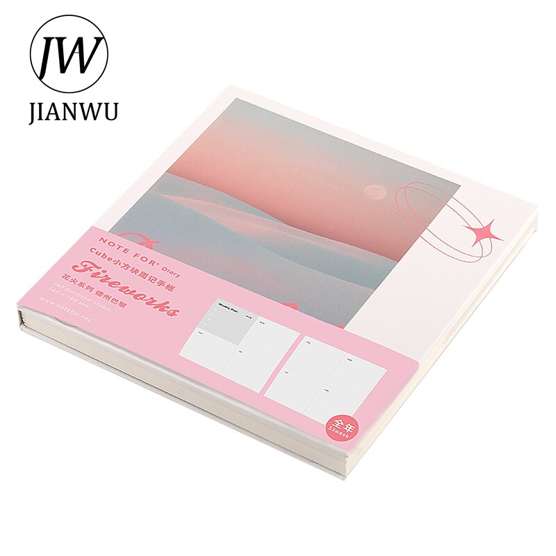 JIANWU Hardcover Square Notebook Simple journal notebook Students Daily Planning To Do List Journal School Supplies