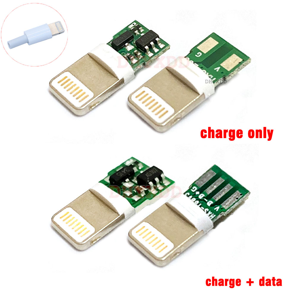 4Pcs Lightning Dock Usb Plug Met Chip Board Mannelijke Connector Lassen Data Otg Line Interface Diy Data Kabel Voor iphone