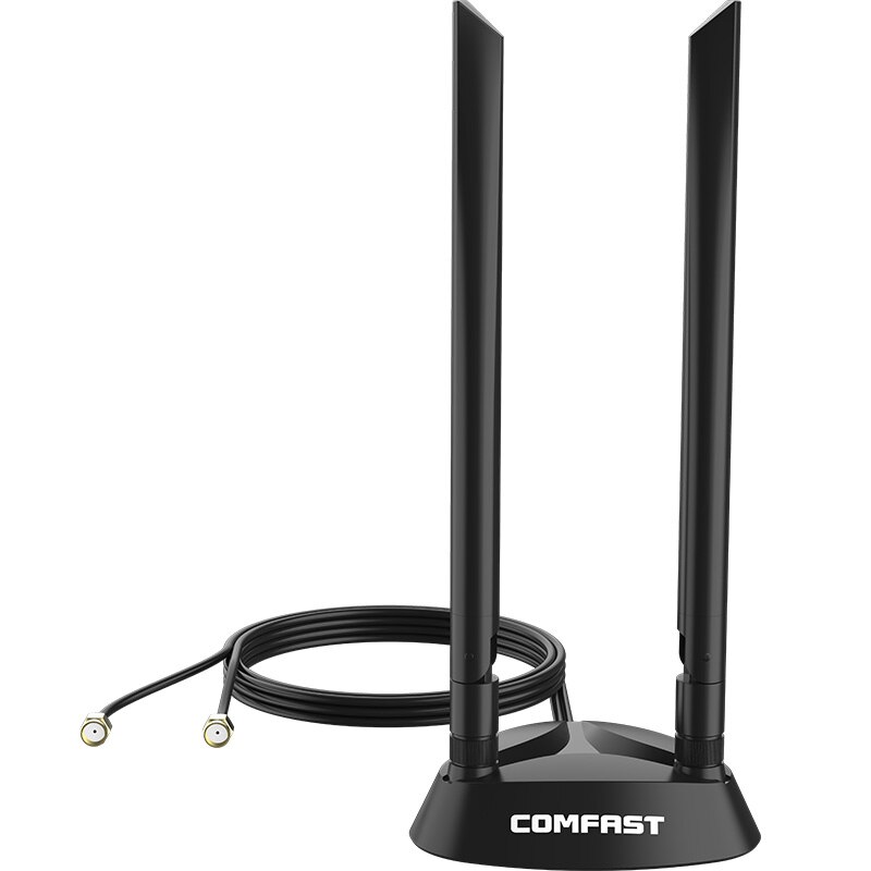 Omnidirectional 360 degree SMA antenna Powerful 2 High Gain Dual Band 2.4+5 Ghz 6dBi antenna with 1.2M extension base antenna