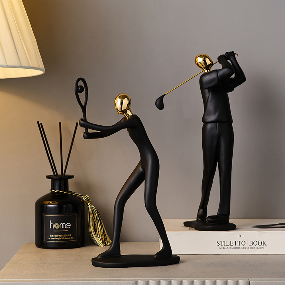 Home Decoration Accessories Modern Human Figurines Living Room Decor Character Resin Abstract Sculpture Office Desk Decorative