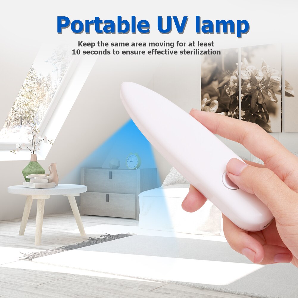 Handheld UVC Sterilizer Light UV Sterilizer Disinfection Lamp Ultraviolet Germicidal Light Travel Bactericidal Lamp