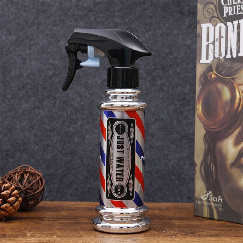 Botella pulverizadora de Alcohol de 200ml para peluquería, atomizador vacío para corte de pelo, herramientas de peluquería para el hogar, DIY: Plata