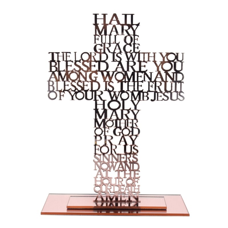 21Cm Acryl Religieuze Geschriften Kruis Jezus Christus Katholieke Bijbel Kerk Gebed Home Kapel Decoratie: RGD