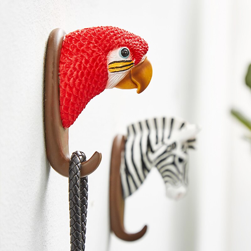 Dier Kleding Haak Creatieve Deur Muur Haak Veranda Sleutel Rack Kinderkamer Slaapkamer Muur Leuke Hars Kleding Haak