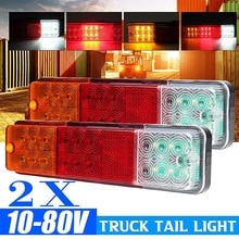 2pcs Truck Trailer Light 12V 24V LED Rear Lamp Turn Signal Lamp Indicator Running Light LED Brake Trailer Rear Light Forklift