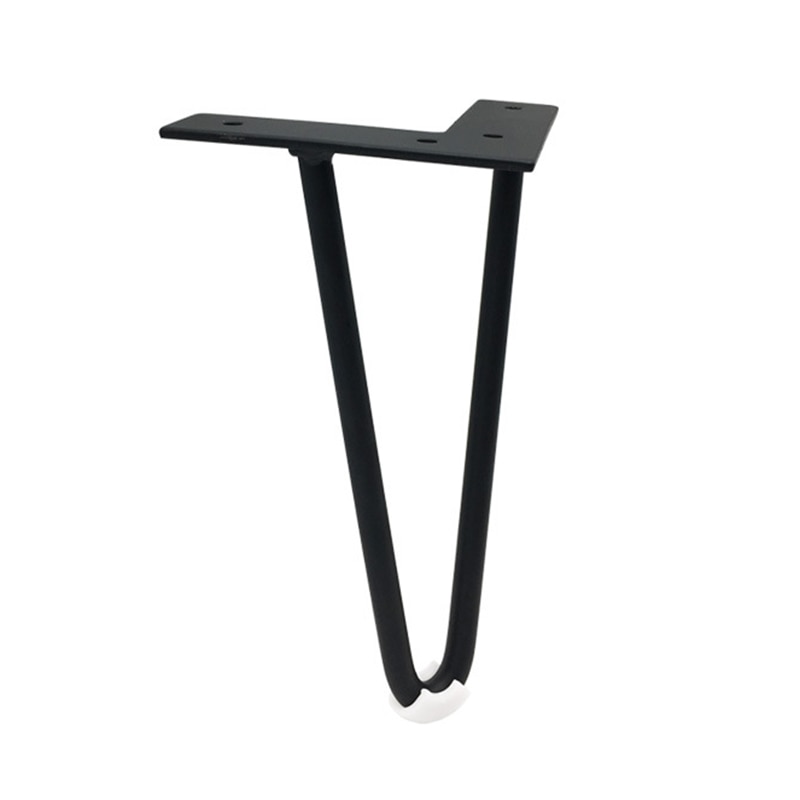 4 stk / sæt metal hårnål bord skrivebord ben med beskytter diy møbler hardware til sofa skab stole: 20cm