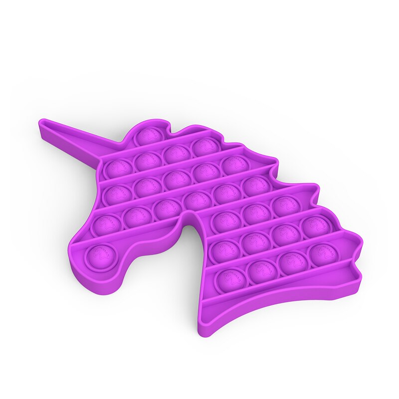 Antistress leketøy push pop boble spill push fidget sensoriske morsomme voksne barn reliver stress silikon pedagogiske leker for barn: A-lilla
