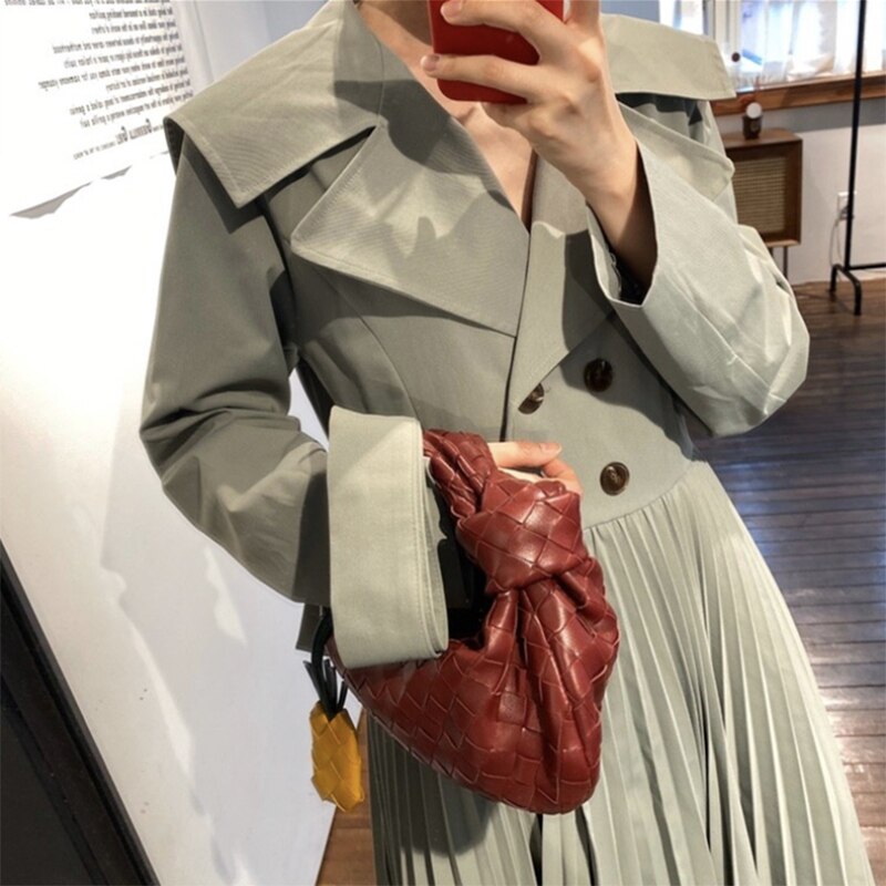 Trench-Coat plissé Double boutonnage pour femme, manteau Long Vintage, Style anglais, coupe-vent féminin avec ceinture