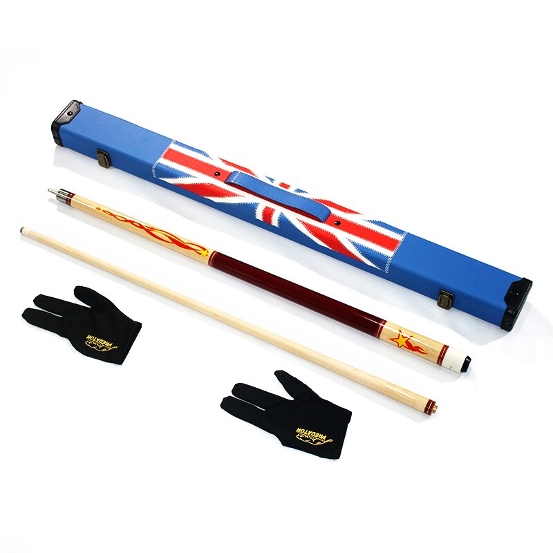 Billiard accesssary kit maple pool cue+cue case+gloves for