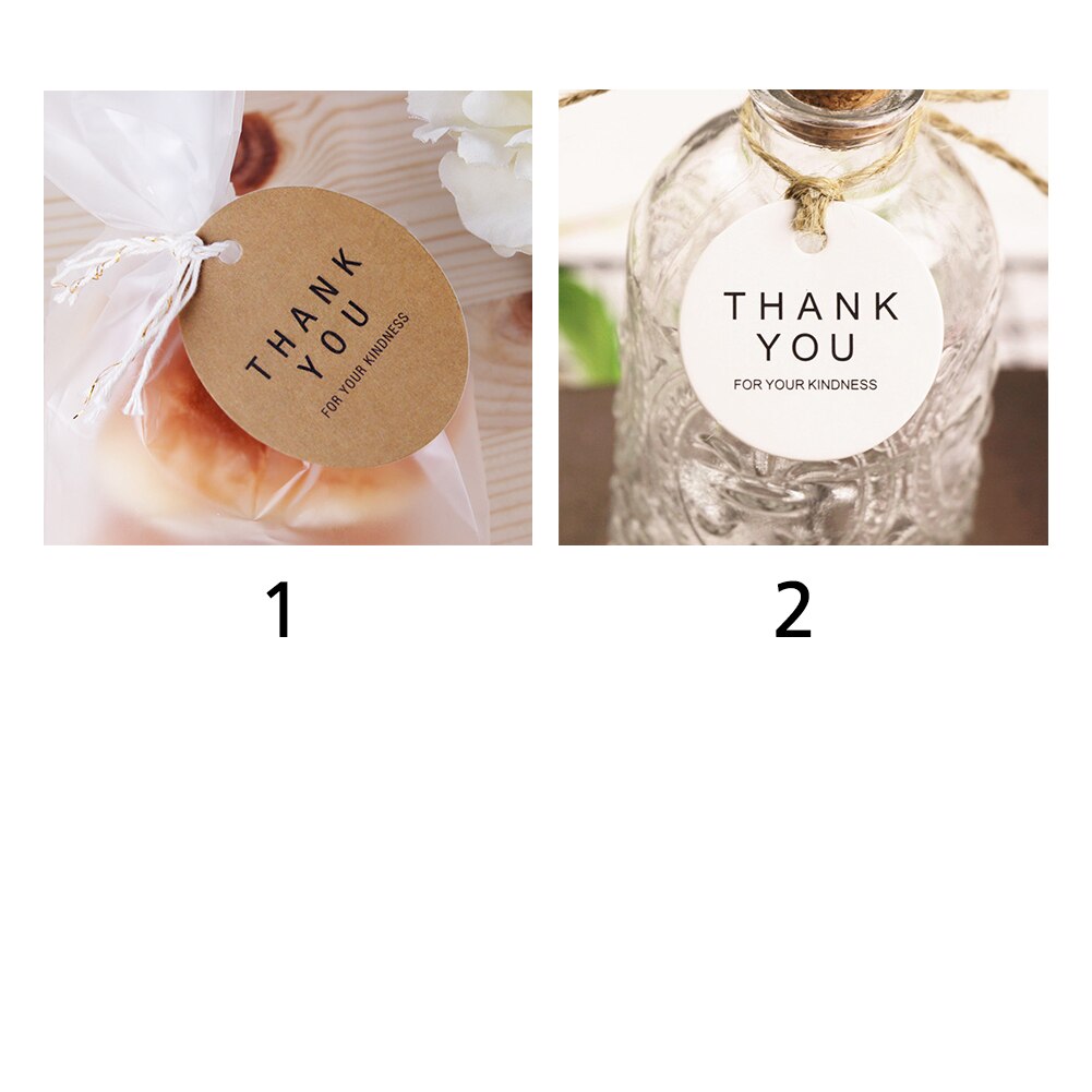 100 Stuks Prijs Label Retro Handgemaakte Papier Bruiloft Kleding Diy Hang Ronde Craft Tag