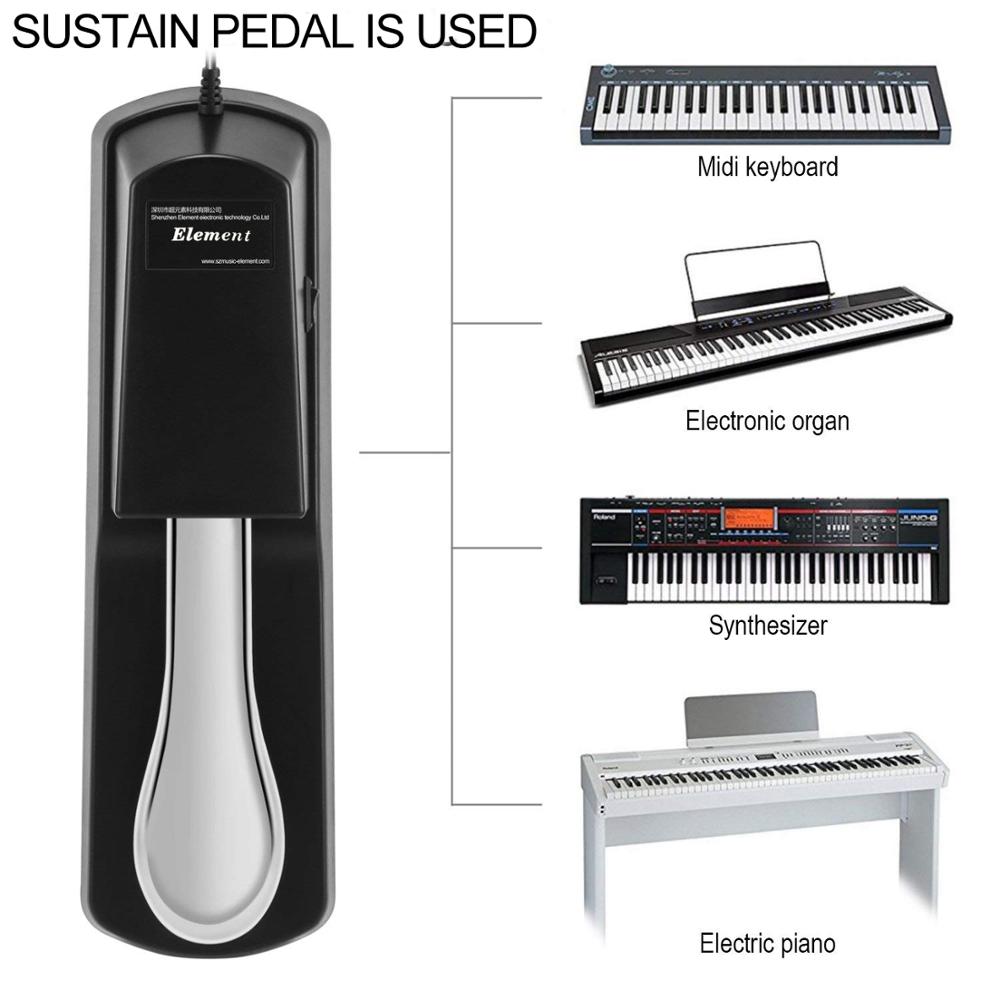 Piano Sustain Pedal MIDI Keyboard Sustain Pedal for Casio Yamaha Roland Electric Piano Keyboard Sustain Damper Pedal