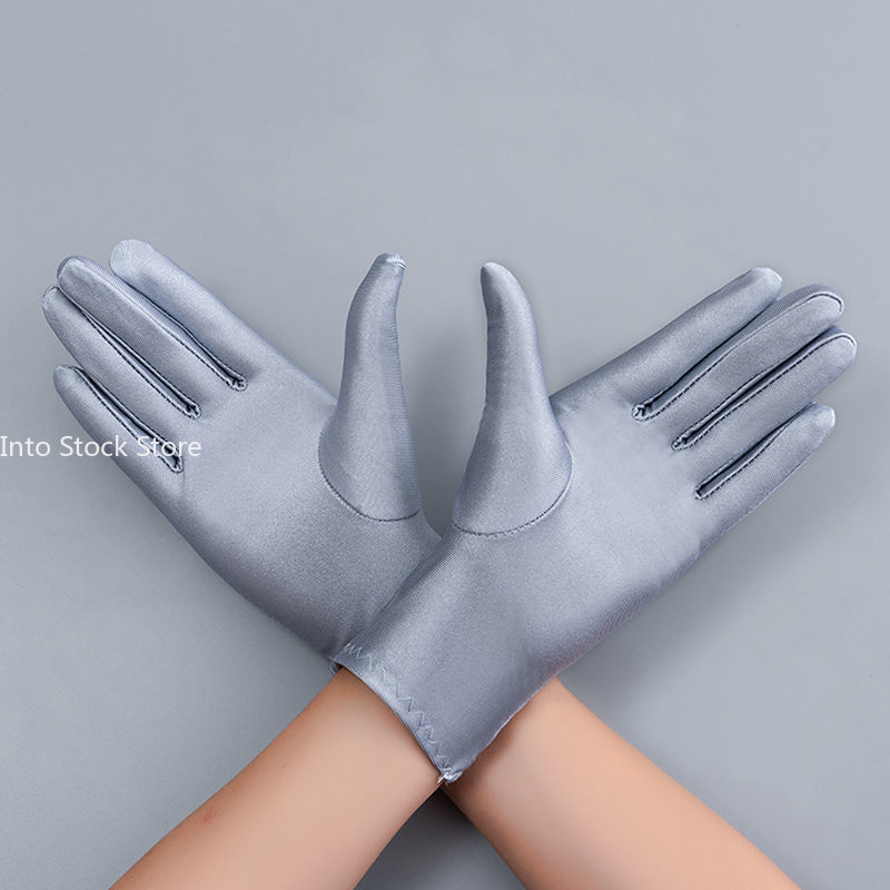 Herfst Zomer Dunne Ijs Zijden Handschoenen Lente Fietsen Rijden Zwart Witte Handschoenen Training Zonbescherming Handschuhe: GRIJS
