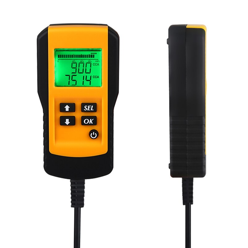 AE300 yellow Digital LCD Display Automotivo Battery Digital CCA Battery Analyzer Vehicle Car Battery Tester 12V Diagnostic Tool