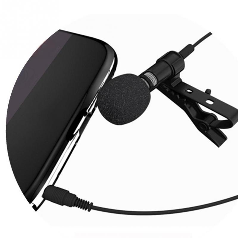 1 sæt mikrofon clip-on krave bånd mobiltelefon lavalier mikrofon mikrofon til ios android mobiltelefon laptop tabletoptagelse