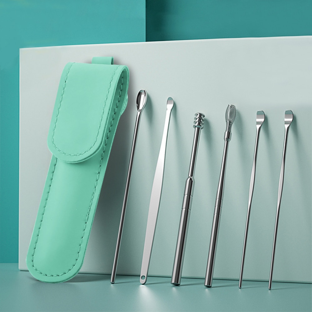 6Pcs Ear Pick Cleaner Wax Cleaning Kit Earwax Remover For Removal Tool Clean Your Ears the Earpick Personal Health Care Beauty