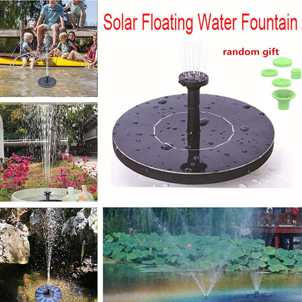 Solar- Brunnen Mini Tragbare Runde Schwimm Brunnen für Garten Hinterhof Fischteich Ich bin Freien Dekor