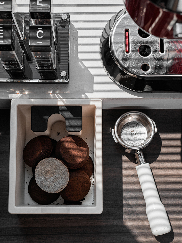 Coffee Knock Box Grind Waste Bin Heavy Duty Espresso Knock Box Coffee Knock Espresso Machine Barista Cafe Shop Kitchen