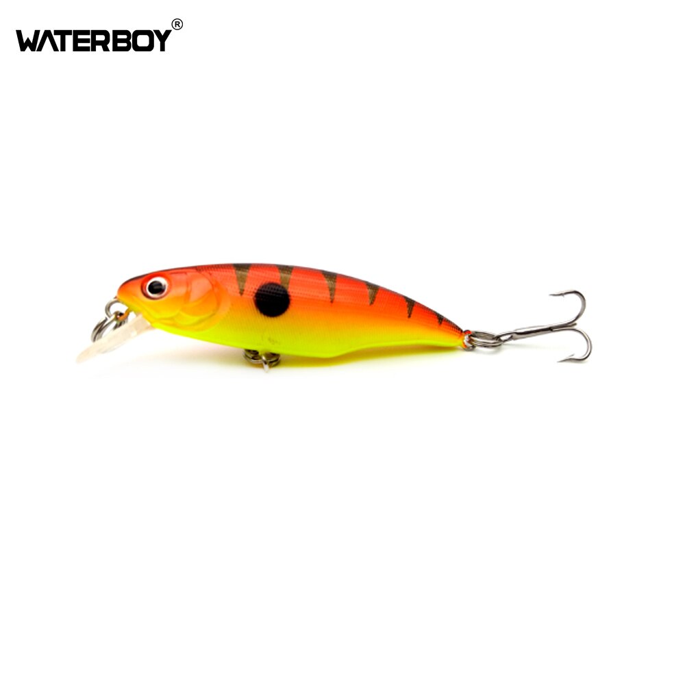 Waterboy mini minnow 52mm 3.8g top svømme hårdt kunstig agn lille størrelse fiske lokke hotsale: Farve 4