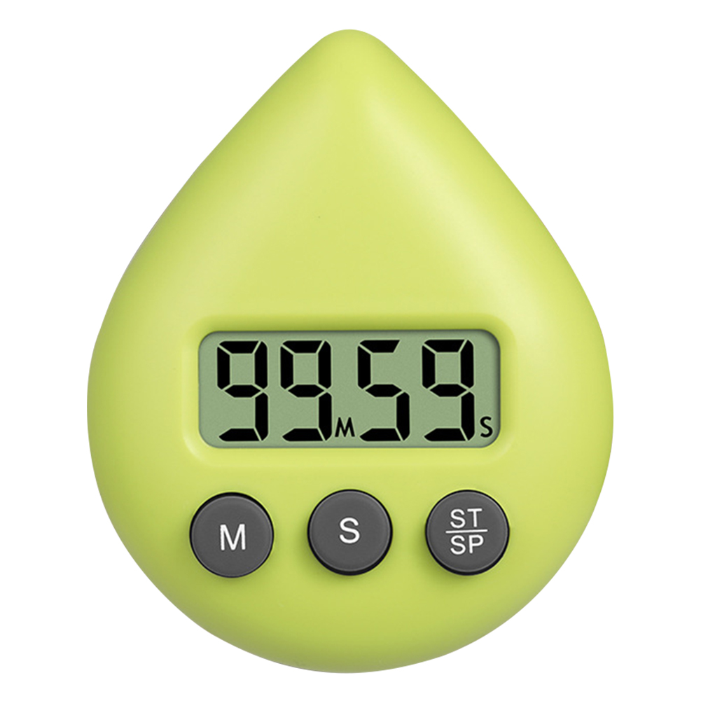 LCD Counter Display Alarm Clock Water Electronic Countdown Kitchen Timer Cooking Shower Study Stopwatch Count Gadget Tools: Retro green