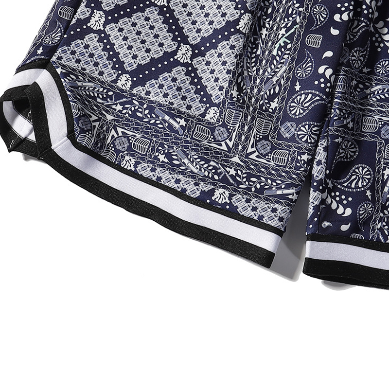 ELKMU – short Bandana pour hommes, Streetwear, Harajuku, Hip Hop, longueur aux genoux, été, HM159,