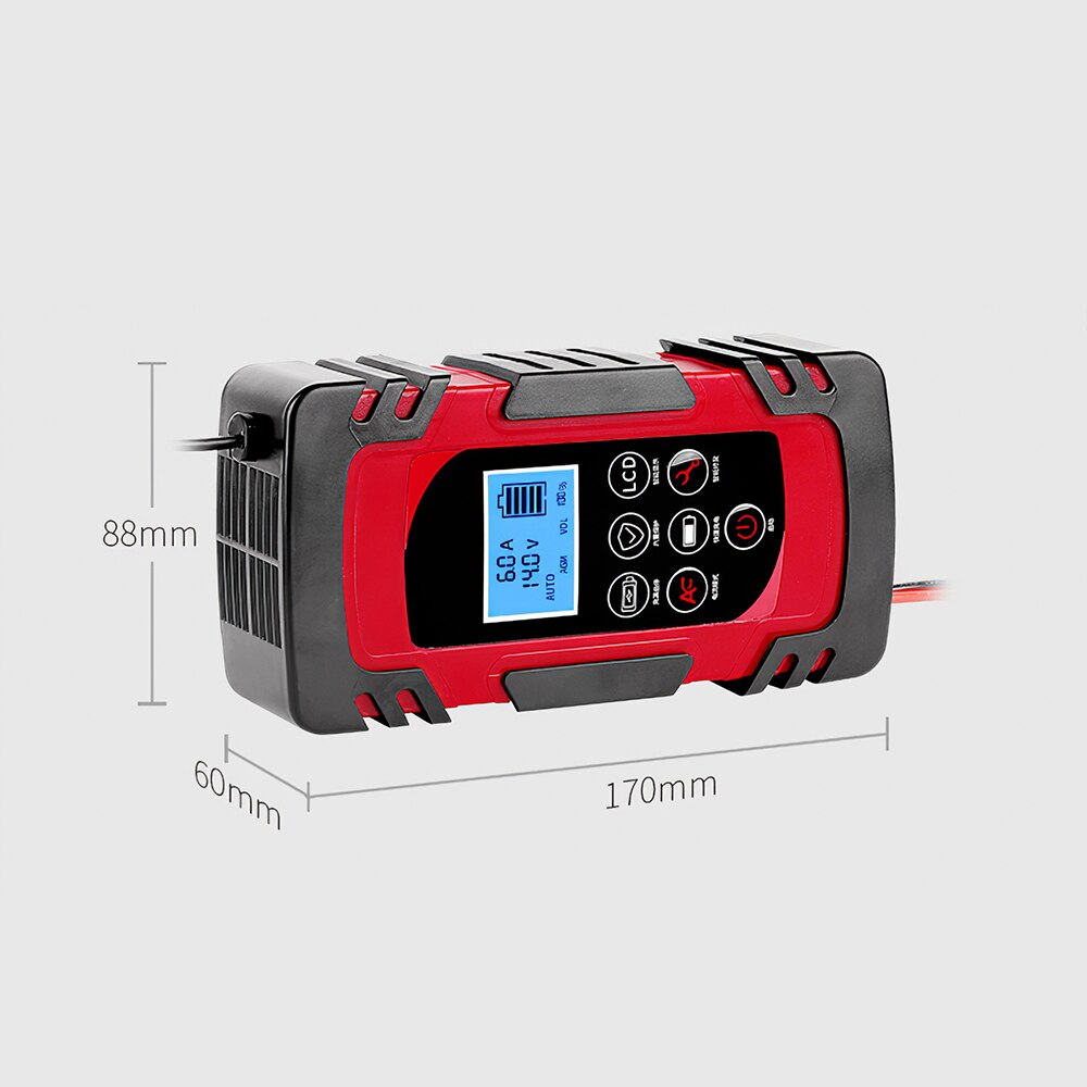 Smart Batterij Lader Auto-acculader 12V/8A 24V/4A Lcd Display Pulse Reparatie Charger Pack voor Auto Motor Suv Automatische