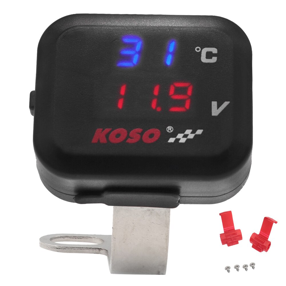 3 in 1 Digital Motorrad Temperatur Messgerät Koso Moto Voltmeter DC 8,0 ~ 30,0 V mit USB Ladung Hafen: Ursprünglich Titel