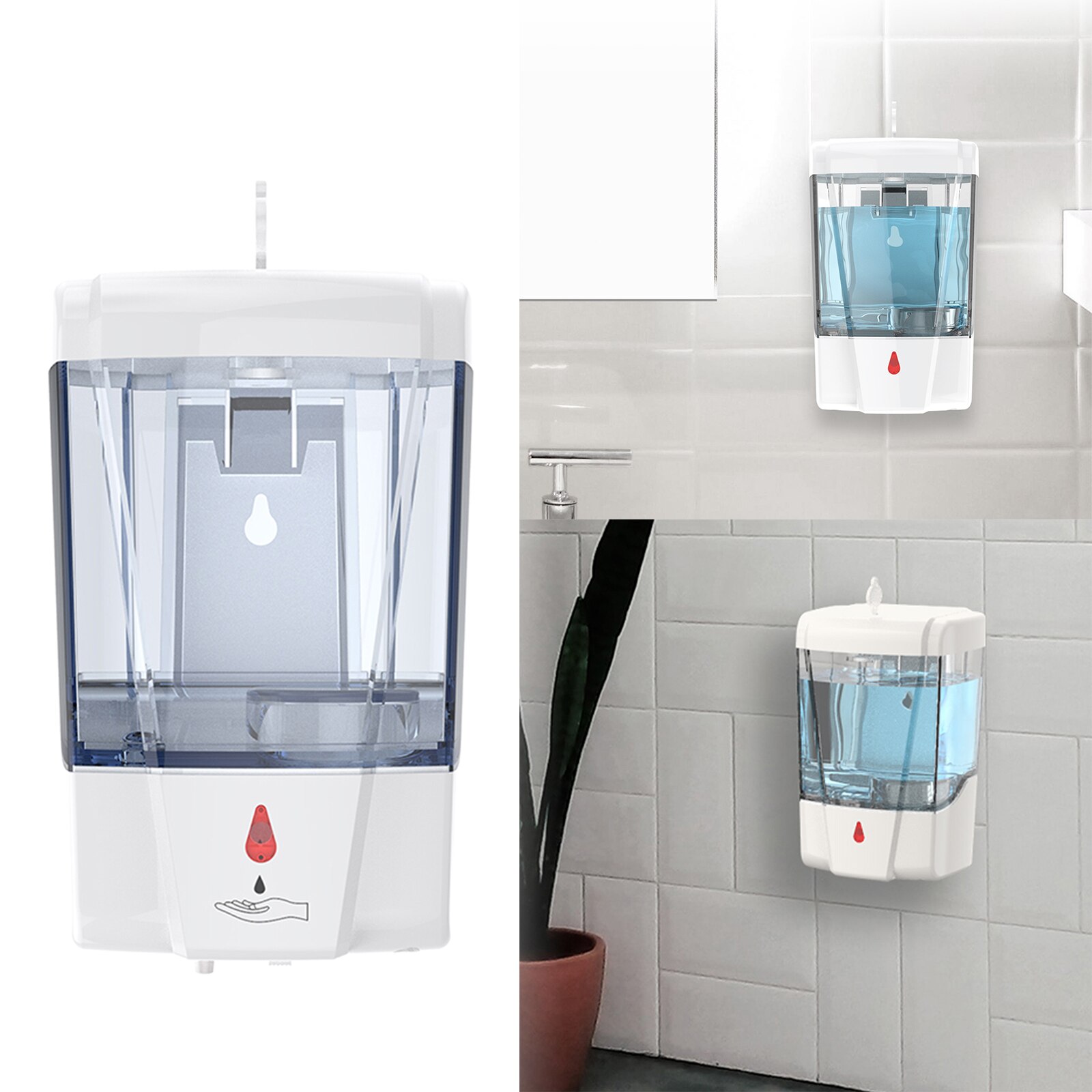 700Ml Automatische Sensor Zeepdispenser Wall Mounted Vloeibare Sanitizer Dispenser