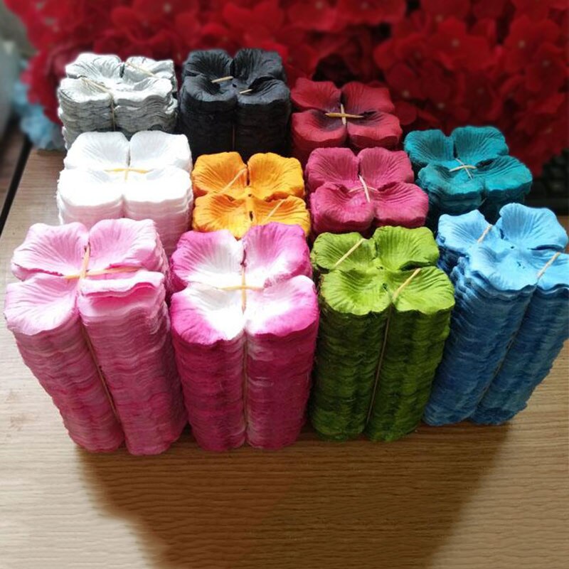 5500 stk/parti 5*5cm silke rosenblade til bryllup dekoration romantisk kunstig rose blomst 20 farver bryllup tilbehør