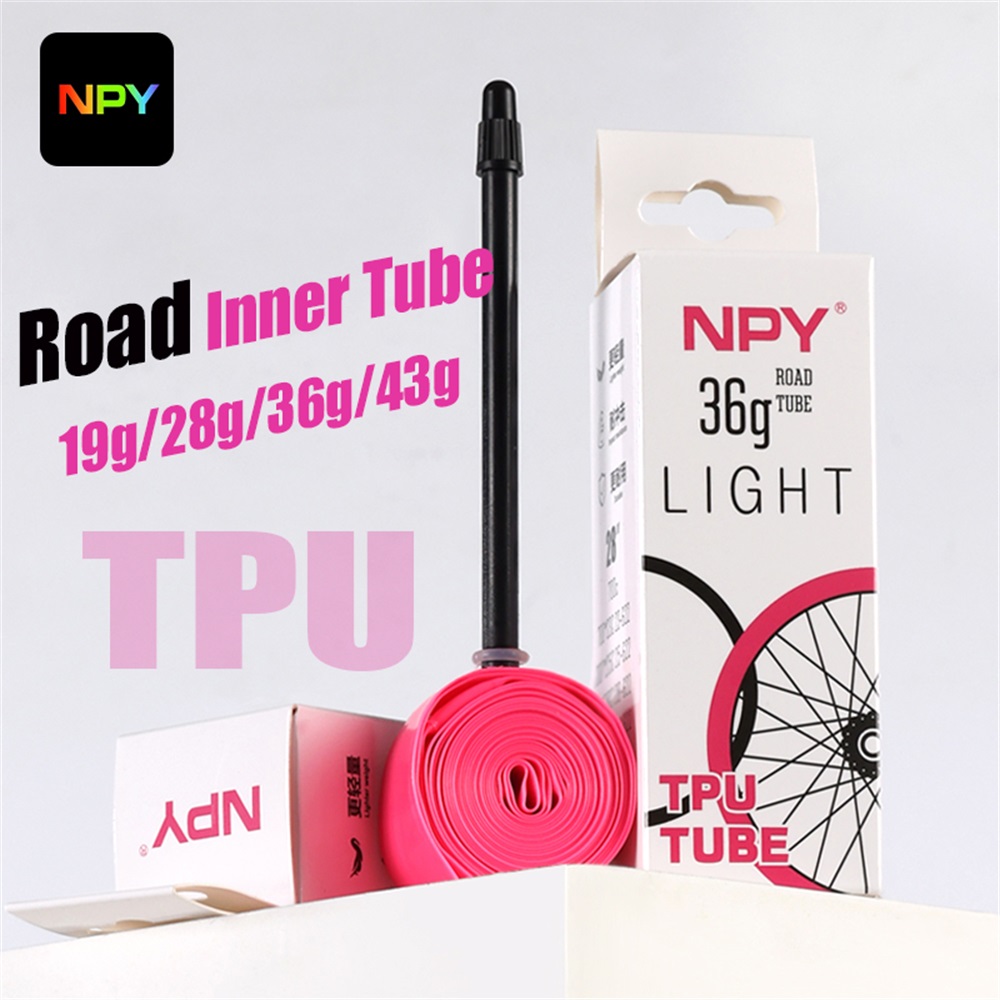 NPY Tpu Rennrad Innenrohr 19g 28g 36g 43g 700C X18 25 28 32 35 37 40 Rennrad TPU Material Reifen 65mm Länge Französisch Ventil