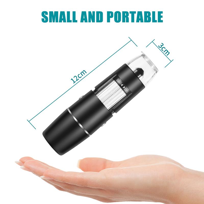 1000X Wifi Microscope Microscope Numérique Portable Portable USB Interface Microscopes électroniques 8 Led Support Pour Android IOS