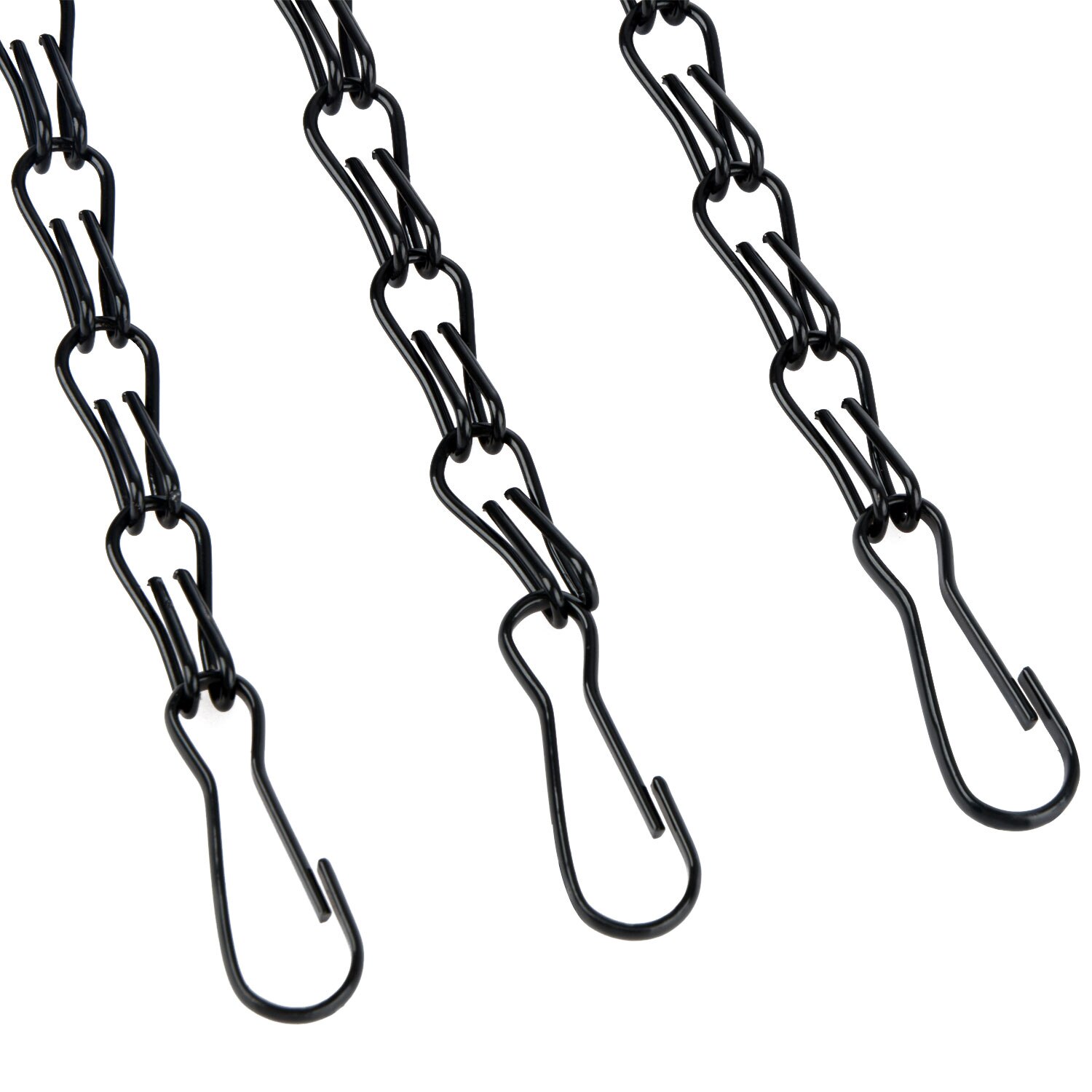 Garden chain hanging chain plastic ceramic flower pot hanging basket chain (black 24 inch iron material electrophoresis)