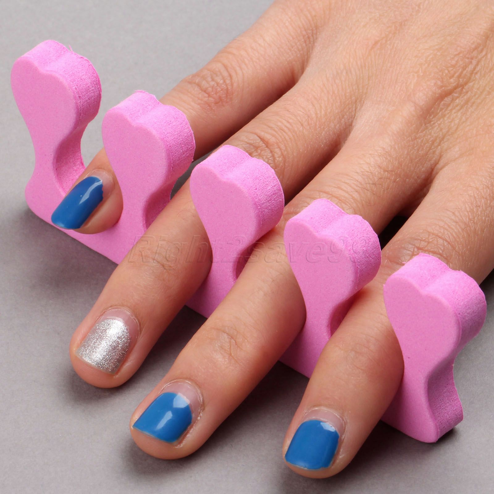 Separadores de dedos de espuma para manicura y pedicura, accesorios para manicura y pedicura, 100 piezas (50 pares)
