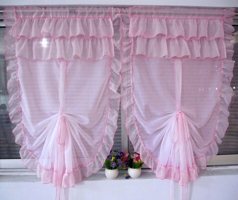 Rideau de ballon relevable, modèle fille coréenne, écrans de chambre à coucher de salon (une pièce)