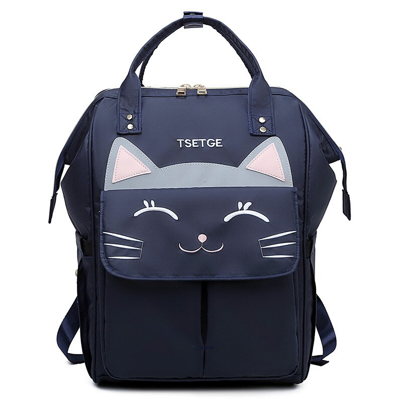 Mama zwangerschap luiertas grote rugzak borstvoedingstas reistas kinderwagen babytas babyverzorging luiertas: Blauw