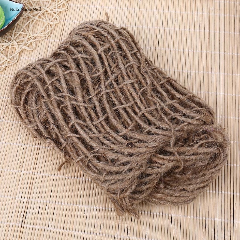 NoEnName-Null Newborn Photography Prop Chunky Burlap Layer Net Hessian Jute Backdrop Blanket